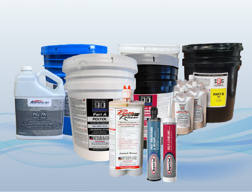 各種コンクリート目地・クラック充填剤、超速硬型補修剤